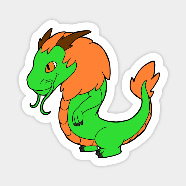 Green Chinese Dragon Sticker by Adastumae